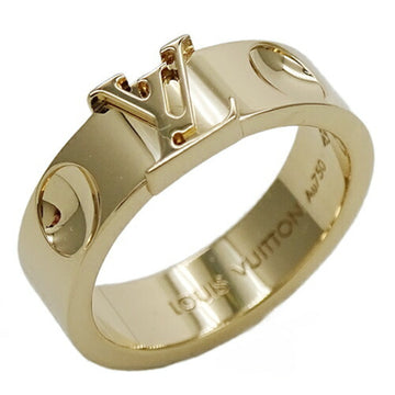 LOUIS VUITTON Ring Women's 750YG Berg Amplant LV Yellow Gold Q9K96A #48 About No. 8 Polished