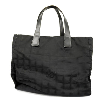 CHANELAuth  New Travel Line Tote Bag Women's Nylon Canvas Handbag Black
