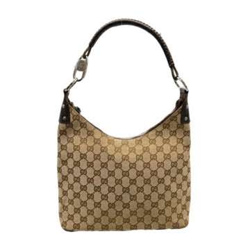 GUCCI One Shoulder Bag GG Canvas 115003 Brown Beige Ladies