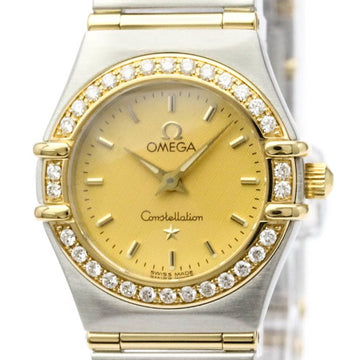 OMEGAPolished  Constellation Diamond 18K Gold Steel Watch 1267.10 BF555310