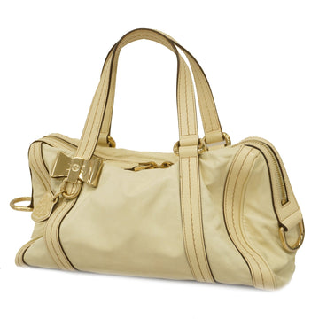 GUCCIAuth  Handbag 181487 Women's Leather Handbag Ivory