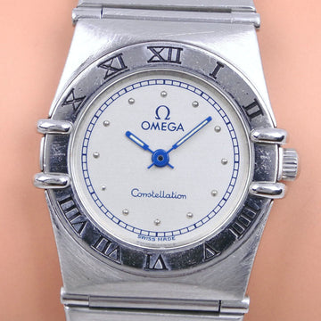 OMEGA Constellation Stainless Steel Silver Quartz Analog Display Ladies Dial Watch