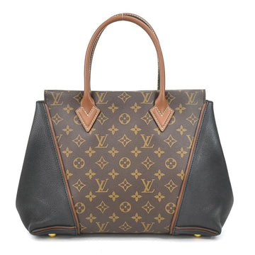 LOUIS VUITTON Handbag Tote W PM Monogram Canvas Brown x Black Unisex M40942