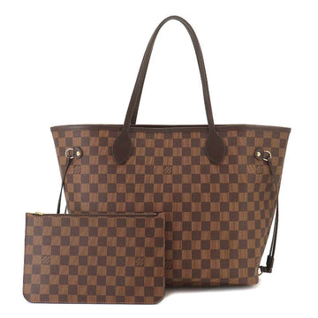 LOUIS VUITTON Damier Neverfull MM Tote Bag Ebene Threes N41358 Brown Gold Hardware RFID