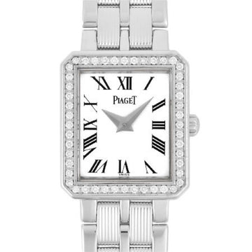 Piaget Protocol Diamond Bezel K18WG Ladies Watch Quartz White Dial 5355 M601D