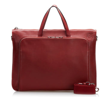 LOEWE handbag shoulder bag red leather ladies