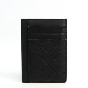 Bottega Veneta Intrecciato Coin Purse Leather Card Case Black