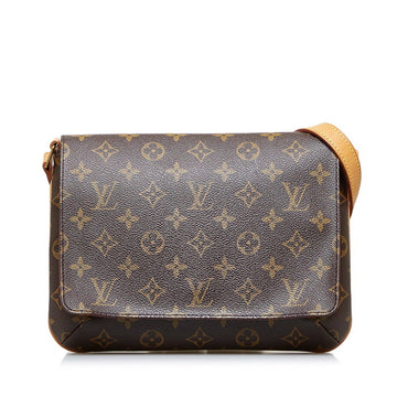 LOUIS VUITTON Monogram Musette Tango Short Shoulder Bag Handbag M51257 Brown PVC Leather Ladies