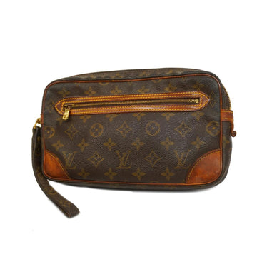 LOUIS VUITTON Clutch Bag Monogram Marly Dragonne GM M51825 Brown Men Women Unisex