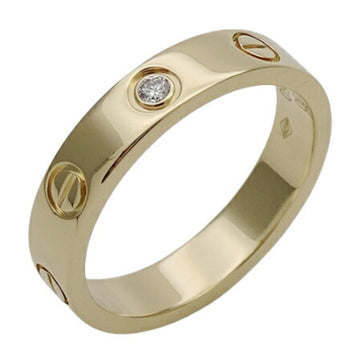 CARTIER Women's Ring 750YG 1P Diamond LOVE Yellow Gold #50 Approx. No. 10 Polished