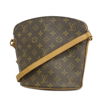 LOUIS VUITTON Shoulder Bag Monogram Drouot M51290 Brown Ladies