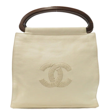 CHANEL coco mark handbag leather ladies'