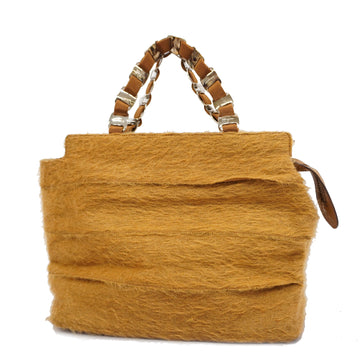 SALVATORE FERRAGAMOAuth  Vara Handbag Women's Leather,Fur Handbag Brown
