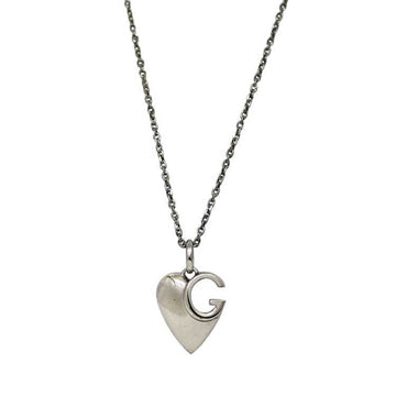 GUCCI Necklace Silver Heart G 233963 J8400 8106 Ag 925  Top Pendant Chain Ladies Motif 40cm