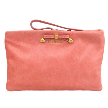 PRADA leather pouch pink ladies