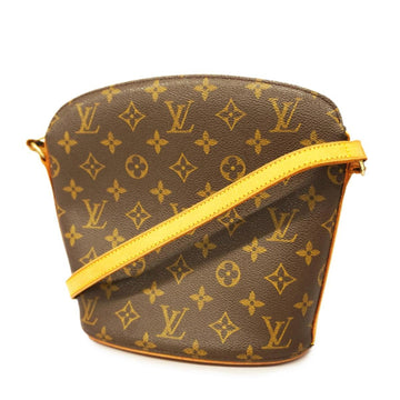 LOUIS VUITTON Shoulder Bag Monogram Drouot M51290 Brown Ladies