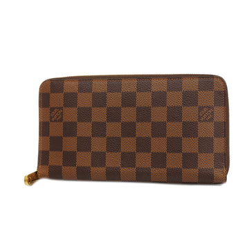 LOUIS VUITTONAuth  Damier Zippy Organizer N60003 Long Wallet