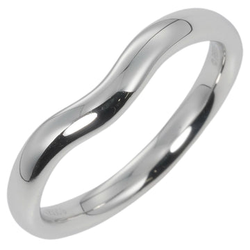 TIFFANY Curved Band Ring No. 16 Width 3mm 6.47g Pt950 Platinum &Co.