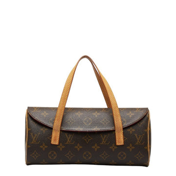 LOUIS VUITTON Monogram Sonatine Handbag M51902 Brown PVC Leather Women's