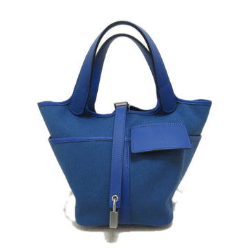 HERMES Picotin Rock PM Cargo Blue royale Tote Bag Blue Blue royale Tiole H leather Swift leather