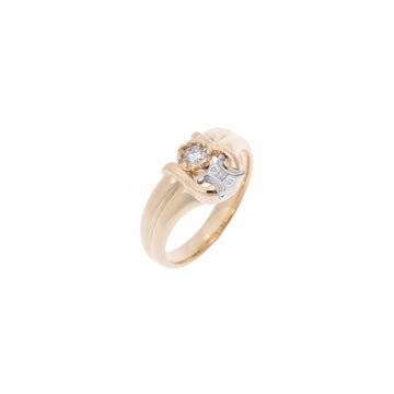 CELINE Diamond 0.10ct No. 12 Women's K18 Yellow Gold Ring