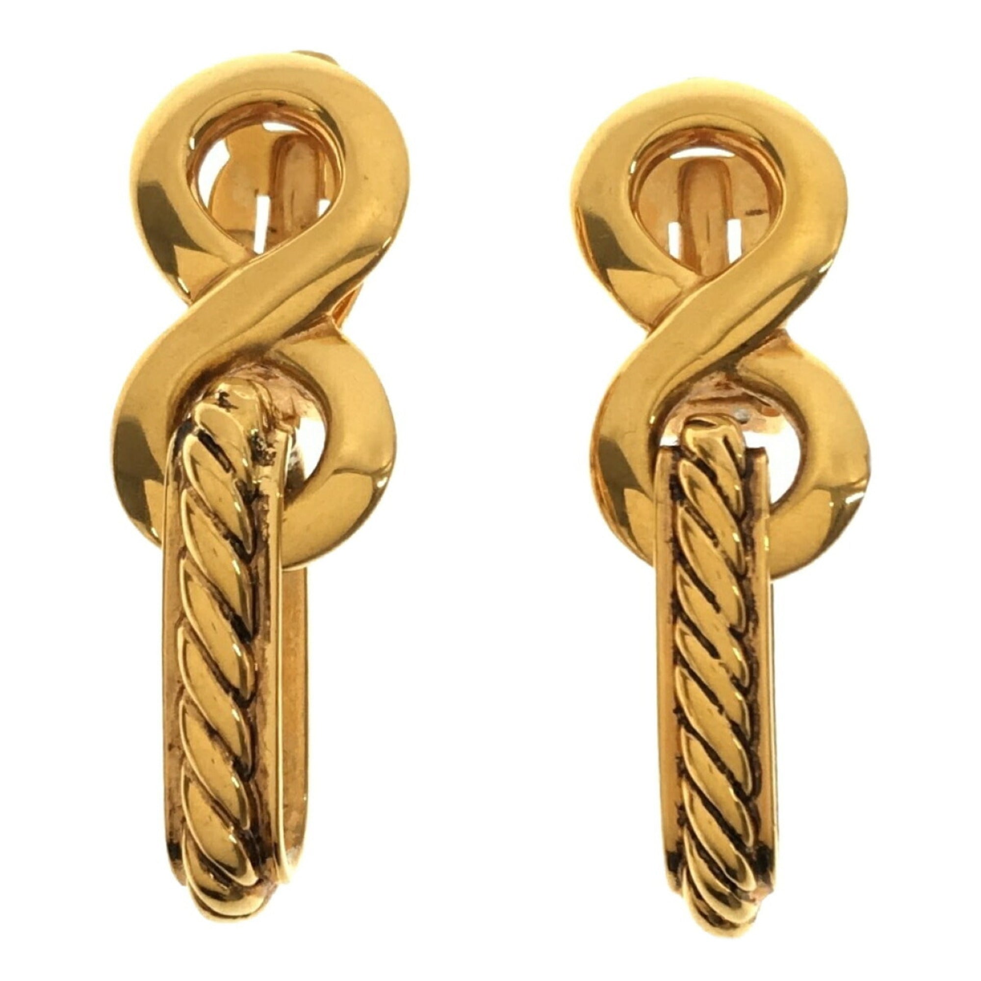 Yves Saint Laurent Earrings Accessories Gold Plated Ladies - 2 Pieces |  Chairish