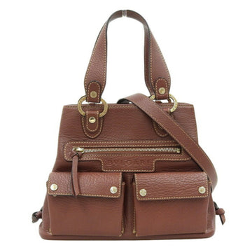 BVLGARI Leather Handbag - Brown