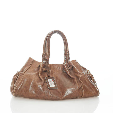 ARMANI handbag brown leather Ladies