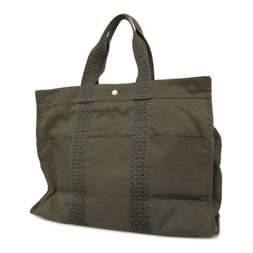 HERMESAuth  Her Line Yale Line GM Women,Men,Unisex Canvas Tote Bag Gray