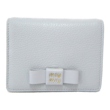 MIU MIU Two fold wallet Blue leather 5MV2042CKV F0591