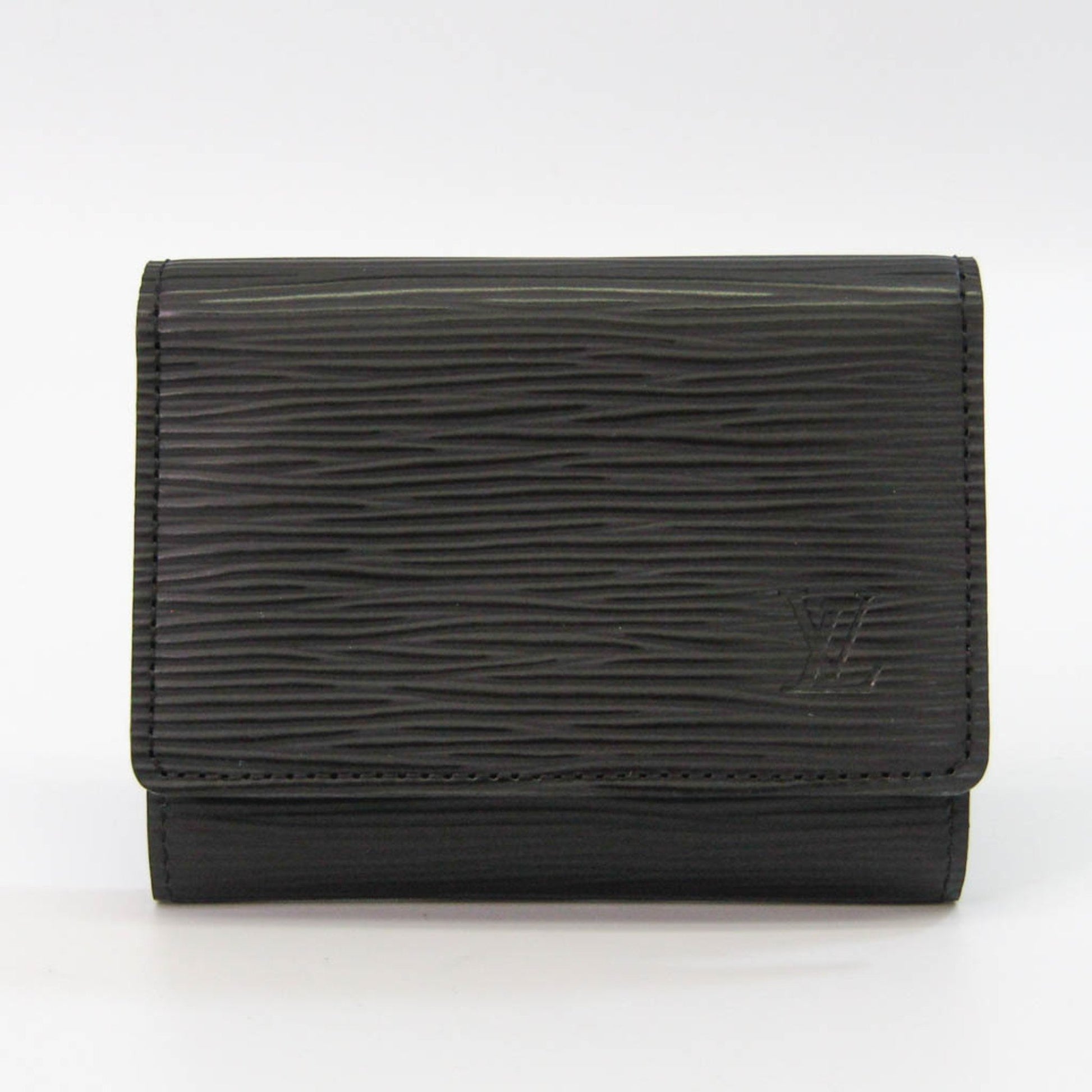 Louis Vuitton Epi Enveloppe Cartes De Visite M56582 Epi Leather Business Card  Case Noir