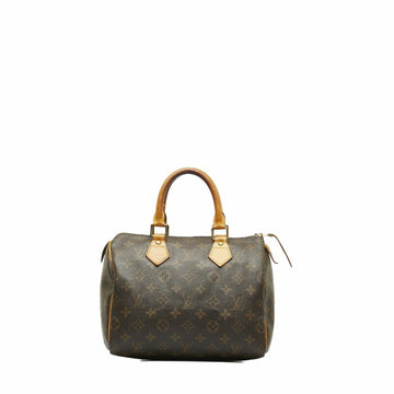 LOUIS VUITTON Monogram Speedy 25 Handbag Boston Bag M41528 Brown PVC Leather Ladies