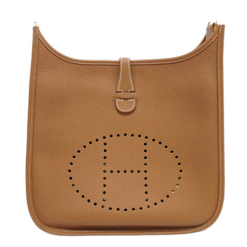 HERMES [] Evelyn PM29 Shoulder Bag Gold [G Hardware] Taurillon U Engraved Women's Men's