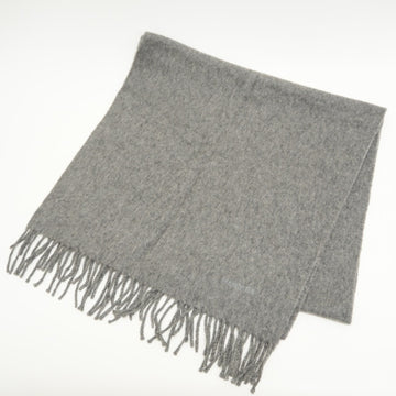 HERMES/ Cashmere Muffler Gray Ladies