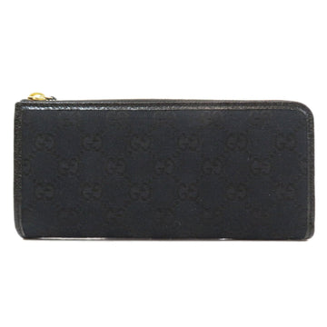 Gucci 268917 GG Outlet Round Zipper Long Wallet Canvas Unisex GUCCI