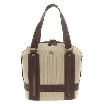 BURBERRY blue label  Lady's canvas leather beige brown