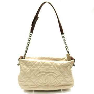 CHANEL matelasse here mark lambskin bag chain one shoulder ladies