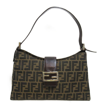 FENDI Shoulder Bag Brown canvas