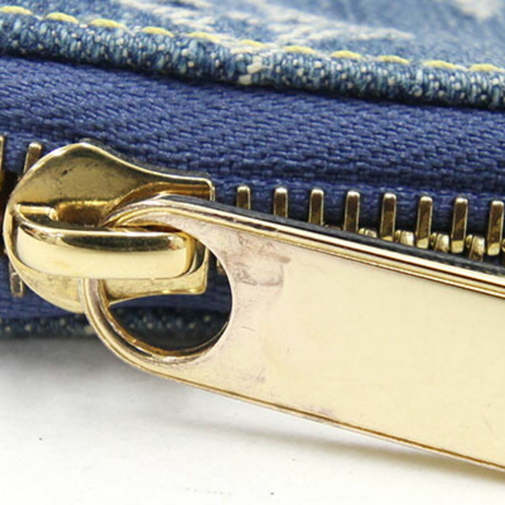 Louis Vuitton Bi-Fold Wallet Monogram Denim Mini Zippy M95342 Round Me