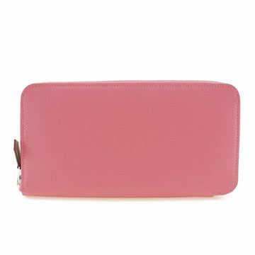 HERMES Azap Long Wallet Silk In Vo Epsom Rose Azare Pink D Women's