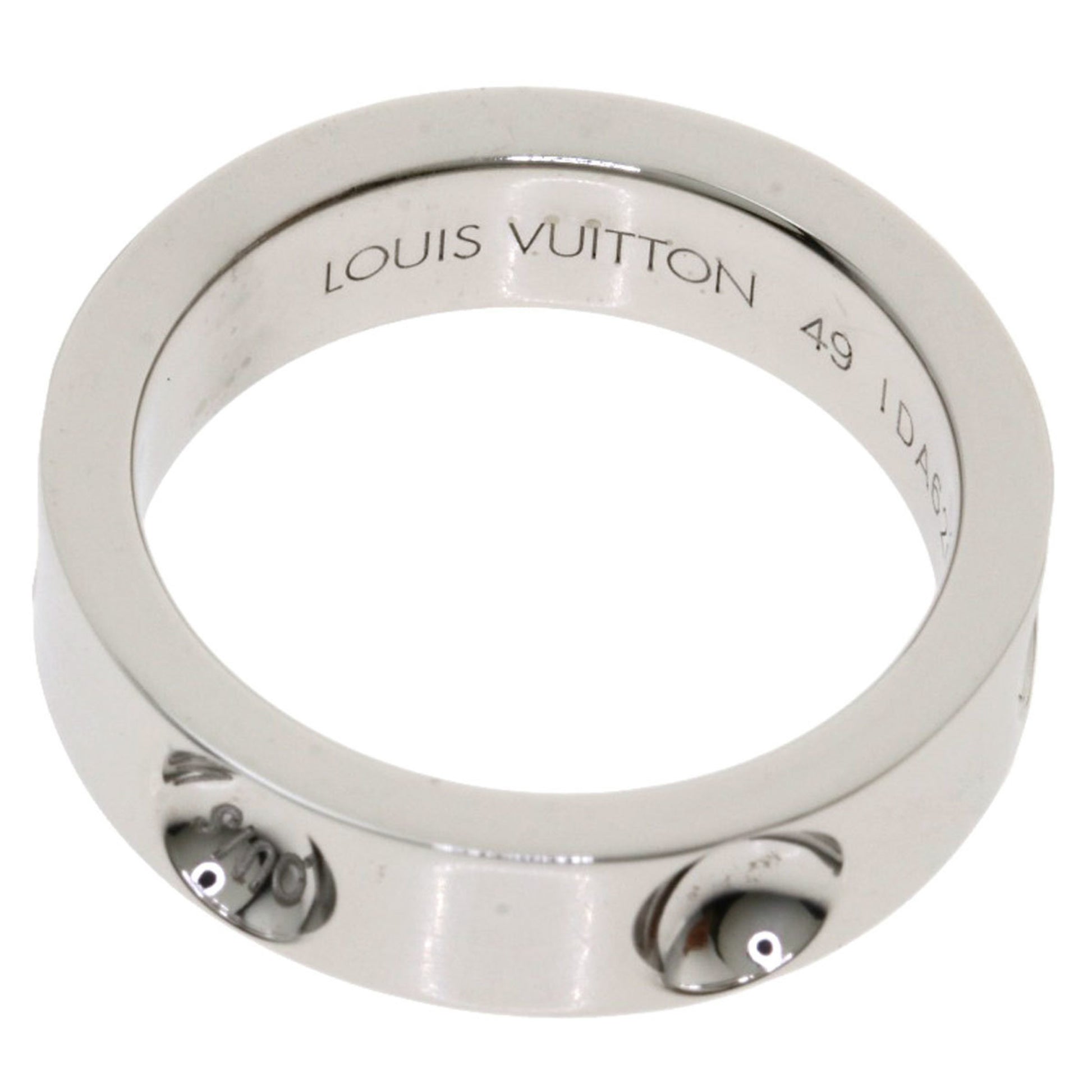 Louis Vuitton Necklace Monogram Eclipse Collier DJ Trunk Metal Black x Silver Men's M68876 h29500g