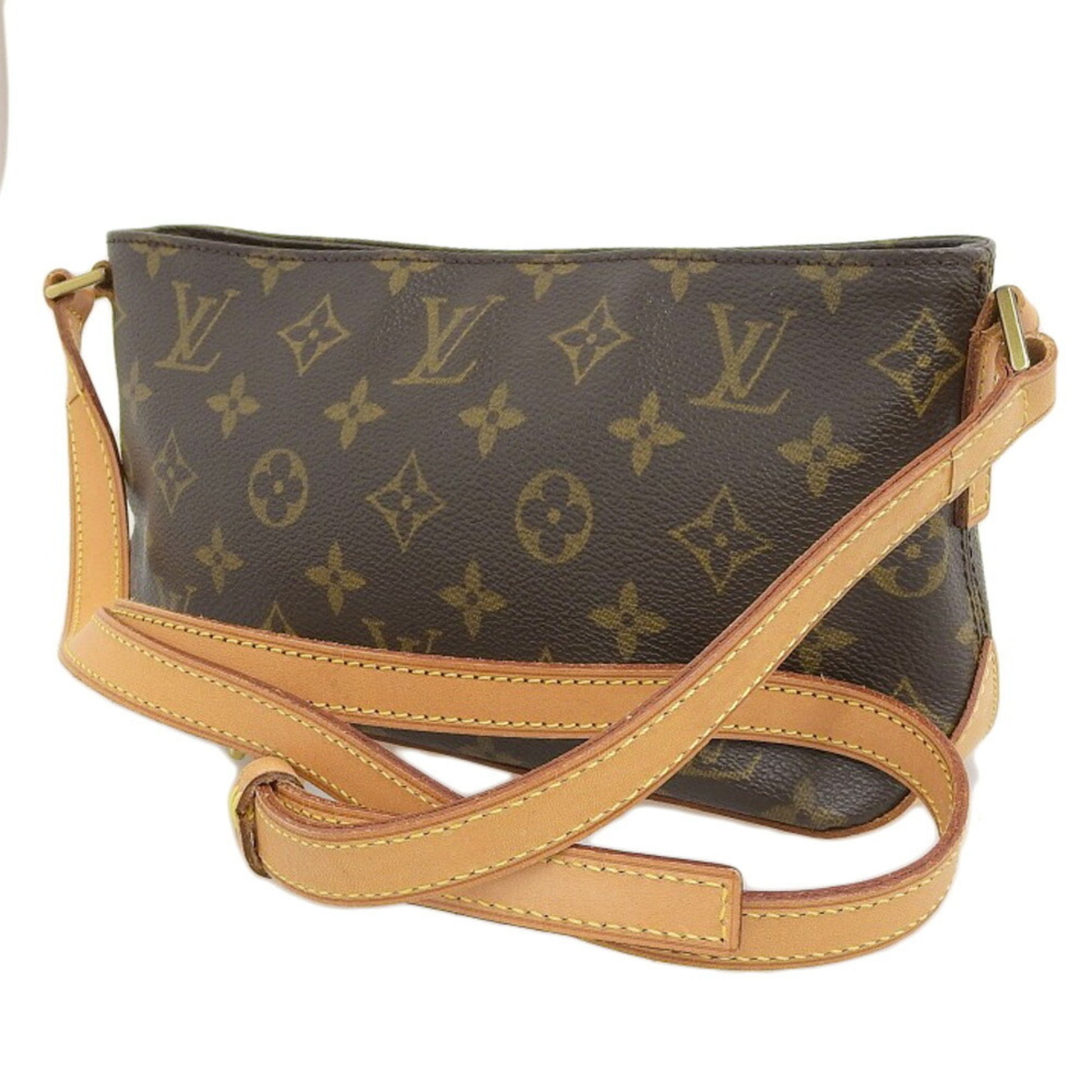 Louis Vuitton Monogram Trotter Shoulder Bag M51240 Brown PVC Leather  Women's LOUIS VUITTON