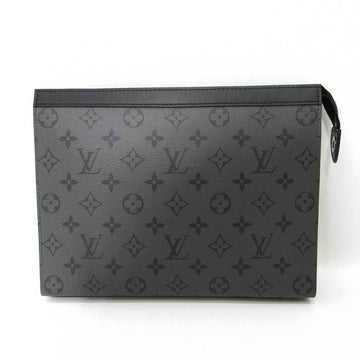 Louis Vuitton Bag Pochette Voyage Gray Clutch Second Men's Monogram Eclipse Reverse M69535