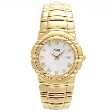 PIAGET Tanagra White Dial K18YG Yellow Gold 18 Men's Quartz Watch 17041M411D