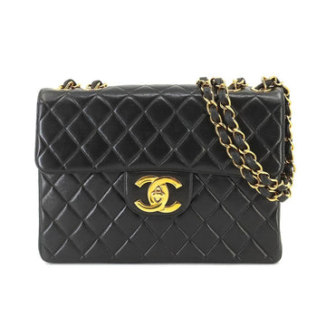 CHANEL Matelasse 30 Chain Shoulder Bag Leather Black A04412 Vintage Gold Hardware