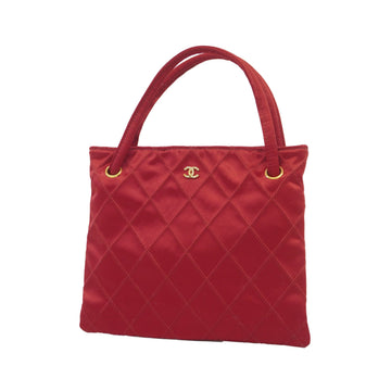 Chanel handbag bicolore satin red gold metal