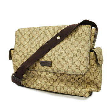 GUCCI Shoulder Bag GG Supreme 211131 Brown Beige Gold Hardware Men Women