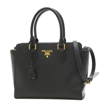 PRADA Saffiano 2WAY bag leather black 1BA113