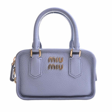 MIU MIU miu VIT DAINO SOFT handbag 5BB123 blue ladies