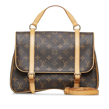 LOUIS VUITTON Monogram Marel Sac Ad Handbag Rucksack Backpack 3WAY M51158 Brown PVC Leather Ladies